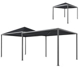 easycomfort easycomfort gazebo da giardino estensibile con ruote e copertura in poliestere upf30 3x3 m3x5 6 m grigio