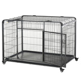 immagine-1-easycomfort-easycomfort-kennel-gabbia-per-cani-pieghevole-con-freno-e-fondo-rimovibile-grigio