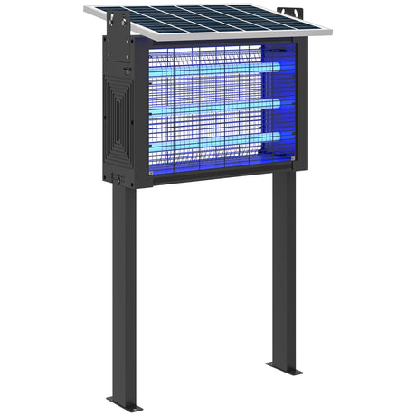 easycomfort easycomfort lampada antizanzare per esterno a energia solare con 60 led e rete di protezione nero