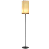 easycomfort easycomfort lampada da terra 40w con interruttore a pedale in tessuto effetto lino e metallo 25x161 5 cm nero e beige