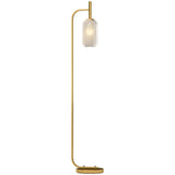 easycomfort easycomfort lampada da terra moderna con paralume in vetro e interruttore a pedale per lampadine e27 oro