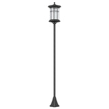 easycomfort easycomfort lampione solare da giardino alto 184cm con luce led bianco freddo e ip44 nero