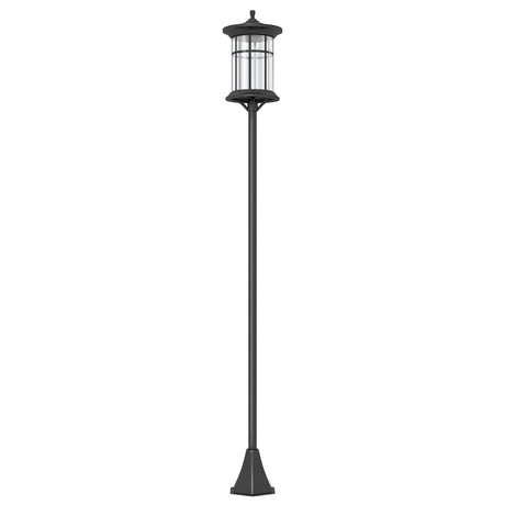 easycomfort easycomfort lampione solare da giardino alto 184cm con luce led bianco freddo e ip44 nero