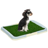 easycomfort easycomfort lettiera per cani 3 strati con prato sintetico griglia e vassoio inferiore 63x48 5cm