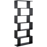 immagine-1-easycomfort-easycomfort-libreria-legno-design-moderno-con-6-ripiani-80-23-192cm-nero-ean-8054111849937