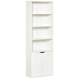 immagine-1-easycomfort-easycomfort-libreria-moderna-4-ripiani-con-armadietto-a-2-ante-in-legno-59x29x180cm-bianca