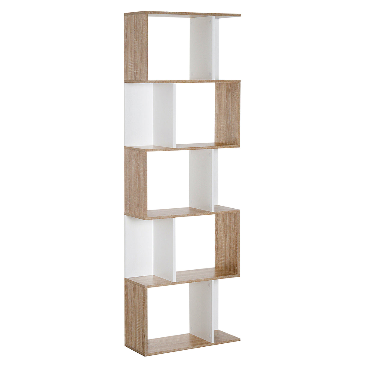 immagine-1-easycomfort-easycomfort-libreria-moderna-5-ripiani-pratici-finitura-eccellente-superficie-liscia-e-a-prova-di-umidita-in-legno-truciolato-bianco-6024184-5cm-ean-8054111846806