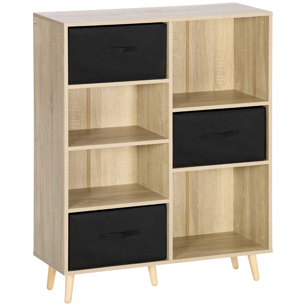 immagine-1-easycomfort-easycomfort-libreria-scaffale-a-7-vani-con-3-cassetti-rimovibili-e-pieghevoli-90x30x102-5cm-legno