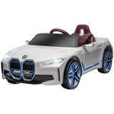 easycomfort easycomfort macchina elettrica per bambini 3 6 anni con licenza bmw con telecomando clacson e fari 115x67x45 cm bianca