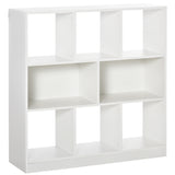 easycomfort easycomfort mobile libreria portaoggetti a 3 livelli e 8 ripiani totali in mdf 97 5x30x100 cm bianco