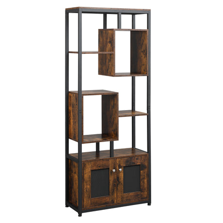 immagine-1-easycomfort-easycomfort-mobile-libreria-scaffale-in-stile-industriale-con-armadietto-a-2-ante-scaffale-salvaspazio-a-8-ripiani-per-casa-e-ufficio-70x30x180cm-marrone