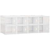 easycomfort easycomfort mobile scarpiera modulare salvaspazio 8 cubi 28x36x21 cm in plastica pp bianco