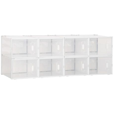 easycomfort easycomfort mobile scarpiera modulare salvaspazio 8 cubi 28x36x21 cm in plastica pp bianco