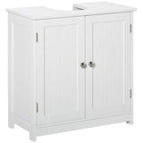 easycomfort easycomfort mobile sottolavabo a 2 ante con ripiano regolabile e intaglio a u 60x30x60 cm bianco