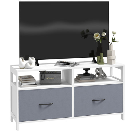 immagine-1-easycomfort-easycomfort-mobile-tv-45-max-in-mdf-e-tessuto-non-tessuto-con-2-cassetti-e-2-ripiani-100x30x53-cm-bianco-e-grigio