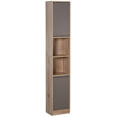 immagine-1-easycomfort-easycomfort-mobiletto-salvaspazio-per-bagno-in-legno-mobile-da-bagno-con-2-armadietti-e-6-ripiani-grigio-e-rovere-design-a-torre-30-x-24-x-170cm-ean-8054111847469