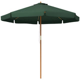 easycomfort easycomfort ombrellone da giardino con doppio tettuccio in bambu e poliestere 325x250 cm verde