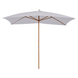 easycomfort easycomfort ombrellone m da giardino 2x3 in legno laccato con copertura rimovibile bianco