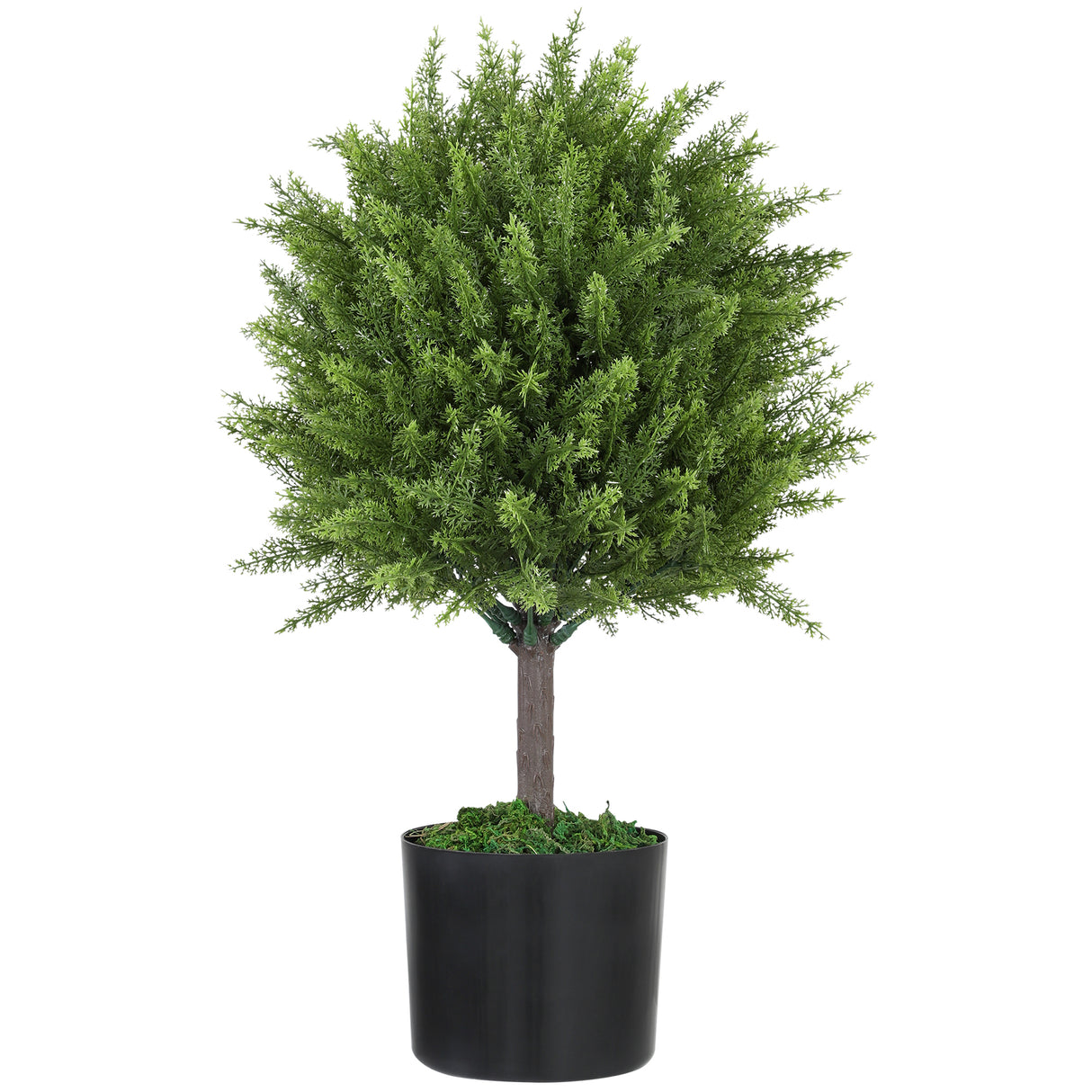 easycomfort easycomfort pianta finta albero cedro con vaso incluso per interno ed esterno altezza 55 cm verde