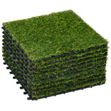easycomfort easycomfort piastrelle da giardino con erba sintetica 30x30cm 10 pezzi prato artificiale densita 6500 verde