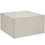 easycomfort easycomfort poggiapiedi 2 in 1 con rivestimento rimovibile in tessuto effetto lino 75x75x41 cm beige