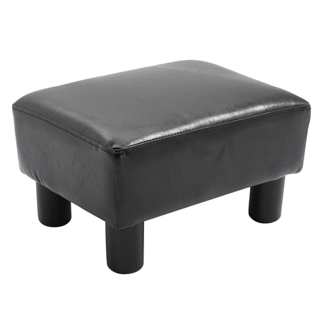 easycomfort easycomfort poggiapiedi divano rettangolare poggiapiedi pouf imbottito e rivestito in finta pelle max 100kg per soggiorno e ingresso 40x30x24 cm nero