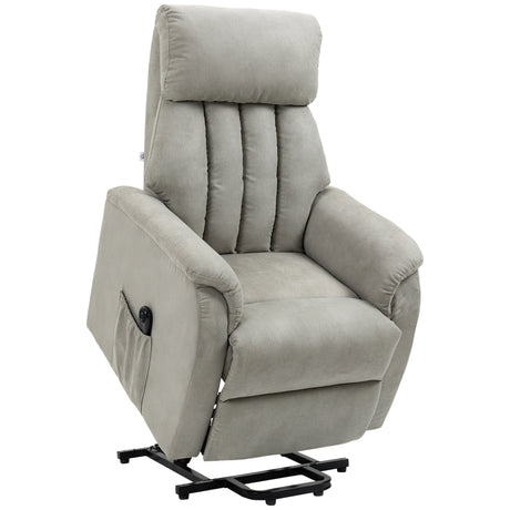 easycomfort easycomfort poltrona alzapersona reclinabile 150 max con telecomando e poggiapiedi 75x93x110 cm grigio
