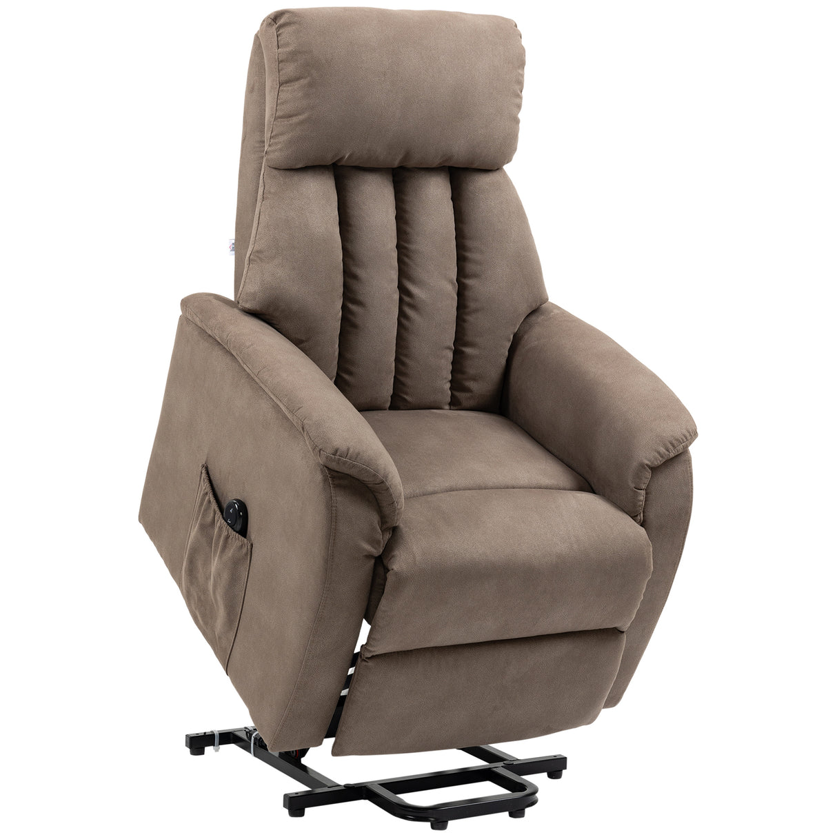 easycomfort easycomfort poltrona alzapersona reclinabile 150 max con telecomando e poggiapiedi 75x93x110 cm marrone