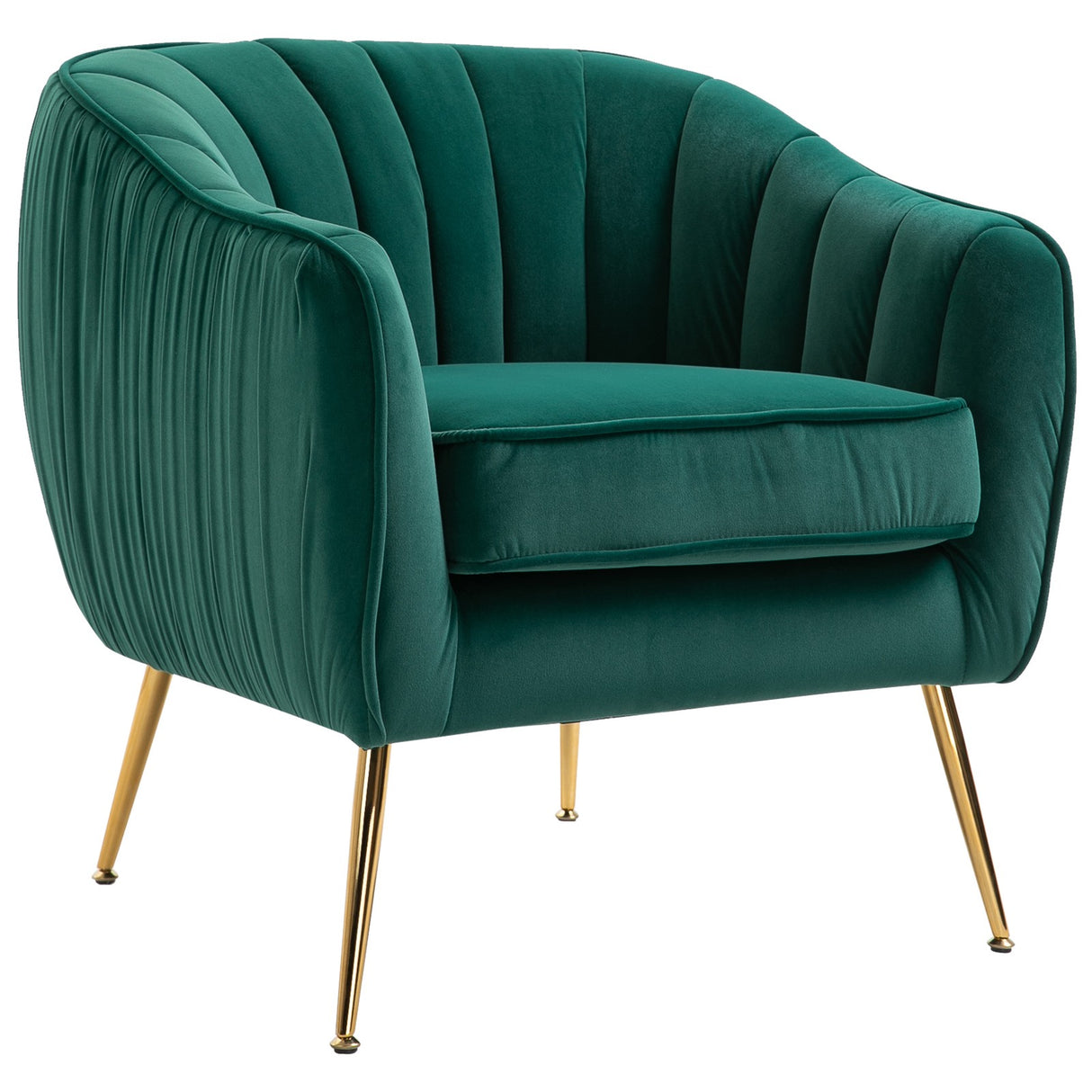 easycomfort easycomfort poltrona da salotto imbottita con braccioli e schienale design moderno gambe in metallo 71x72x73 cm verde ean 8055776915777