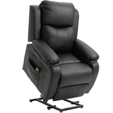easycomfort easycomfort poltrona elettrica alzapersona reclinabile fino 160 con telecomando in similpelle nero