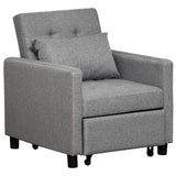 easycomfort easycomfort poltrona letto singolo a 4 ruote con schienale reclinabile e cuscino in tessuto e legno 69x82 5x84 cm grigio