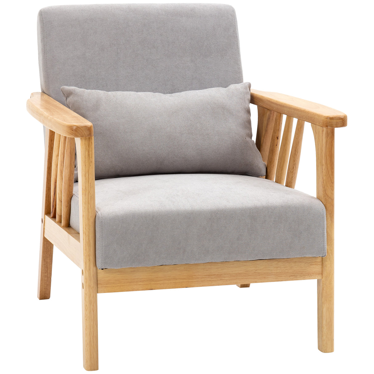 easycomfort easycomfort poltrona moderna con rivestimento vellutato e struttura in legno 68x75x78cm grigio