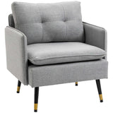 easycomfort easycomfort poltrona moderna in tessuto con seduta imbottita e gambe in acciaio 76x68x80 cm grigio