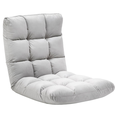 easycomfort easycomfort poltrona relax da terra con schienale reclinabile fino 180 71x55x53 5cm grigio chiaro