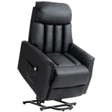 easycomfort easycomfort poltrona relax reclinabile alzapersone elettrica con telecomando e poggiapiedi 80x94x104cm nero