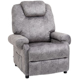 easycomfort easycomfort poltrona relax reclinabile manualmente in tessuto con imbottitura extra grigio