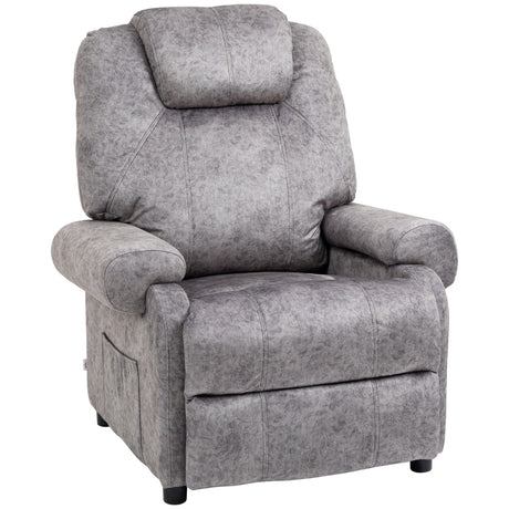 easycomfort easycomfort poltrona relax reclinabile manualmente in tessuto con imbottitura extra grigio
