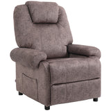 easycomfort easycomfort poltrona relax reclinabile manualmente in tessuto con imbottitura extra marrone
