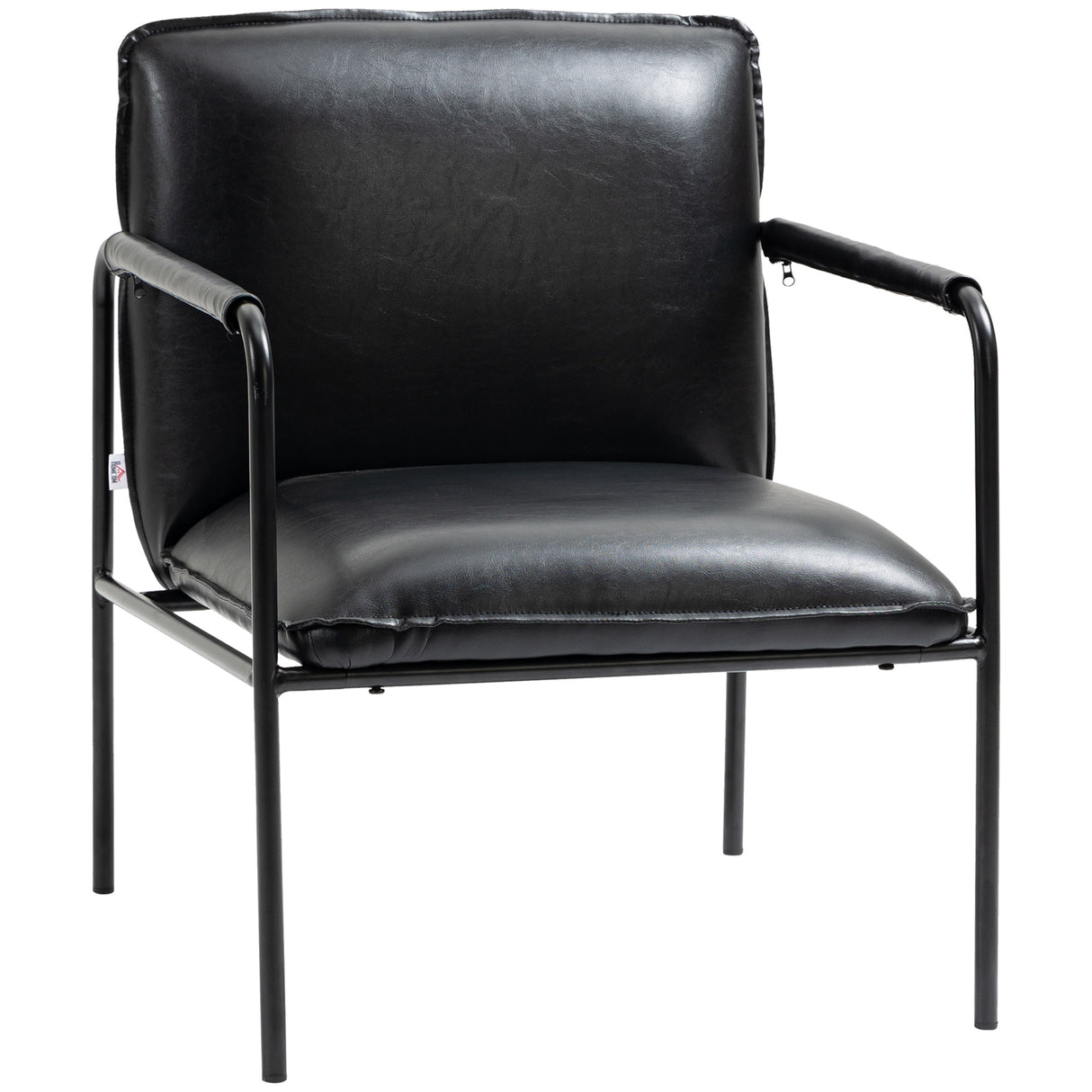 immagine-1-easycomfort-easycomfort-poltroncina-da-camera-imbottita-stile-industriale-similpelle-pu-e-acciaio-60x59x78cm-nero