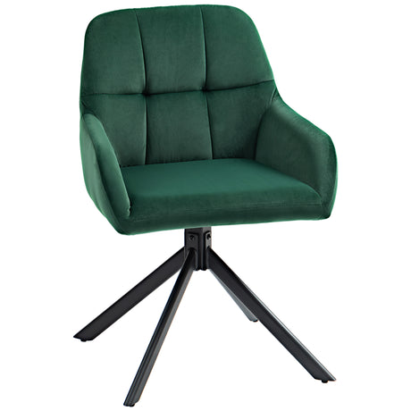 easycomfort easycomfort poltroncina in velluto moderna con seduta girevole braccioli e gambe in acciaio verde