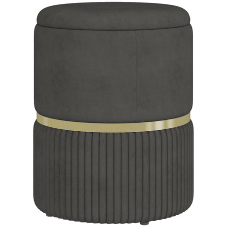 easycomfort easycomfort pouf contenitore 120 kg max per soggiorno ingresso e camera in poliestere 36x36x44 cm grigio