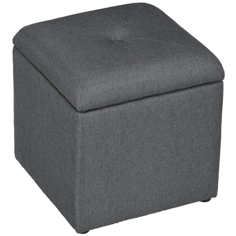 easycomfort easycomfort pouf contenitore imbottito in tessuto teddy morbido per salotto e camera 39x39x39cm grigio