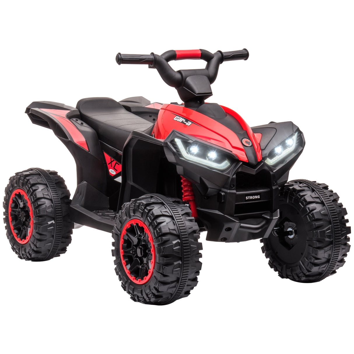 easycomfort easycomfort quad elettrico per bambini 12v 2 velocita ruote larghe con sospensioni e fari led eta 3 5 anni rosso