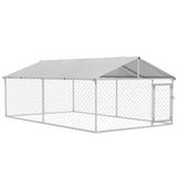 easycomfort easycomfort recinto per cani grandi fino 30kg per esterno con tetto impermeabile e anti uv 4x2 3x1 5m argento