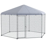 easycomfort easycomfort recinto per galline con tetto e porta bloccabile in acciaio per 10 15 animali 4x3 5x2 6m