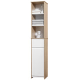 easycomfort easycomfort scaffale bagno salvaspazio in legno mobiletto a colonna con ripiani armadietto e cassetto bianco 32 6x30x171 2cm