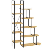 immagine-1-easycomfort-easycomfort-scaffale-libreria-a-10-livelli-stile-industriale-in-truciolato-e-acciaio-111-5x32x170-cm