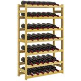 easycomfort easycomfort scaffale portabottiglie a 7 livelli per 42 bottiglie di vino legno di pino naturale 63x25x102cm