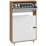 easycomfort easycomfort scarpiera salvaspazio a 3 cassetti con ripiano regolabile per 18 24 paia di scarpe 72x24x119cm bianco