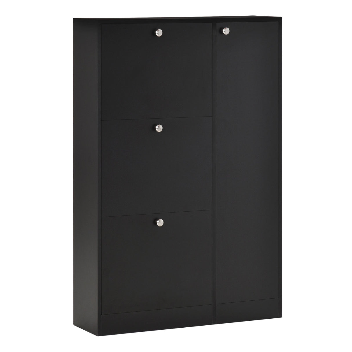 easycomfort easycomfort scarpiera salvaspazio regolabile mobile portascarpe con 8 scomparti legno 80 x 24 x 120cm nero ean 8054111844451